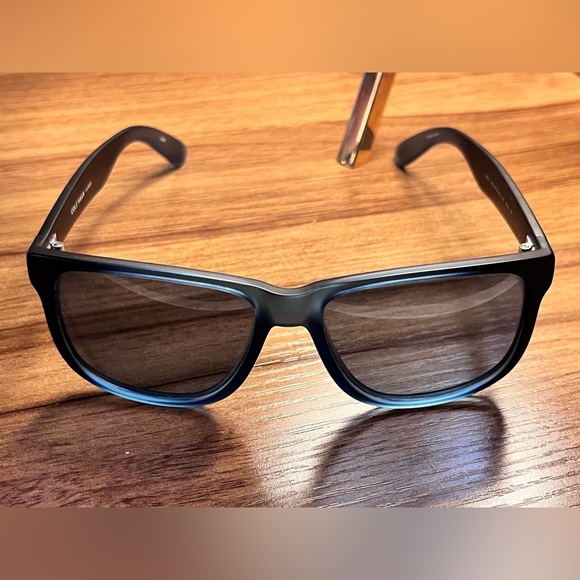 NWOT-Cole Haan-55mm Polarized Matte Square Sunglasses- matte blue - Picture 2 of 8